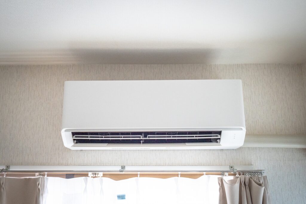 正面から見たエアコン