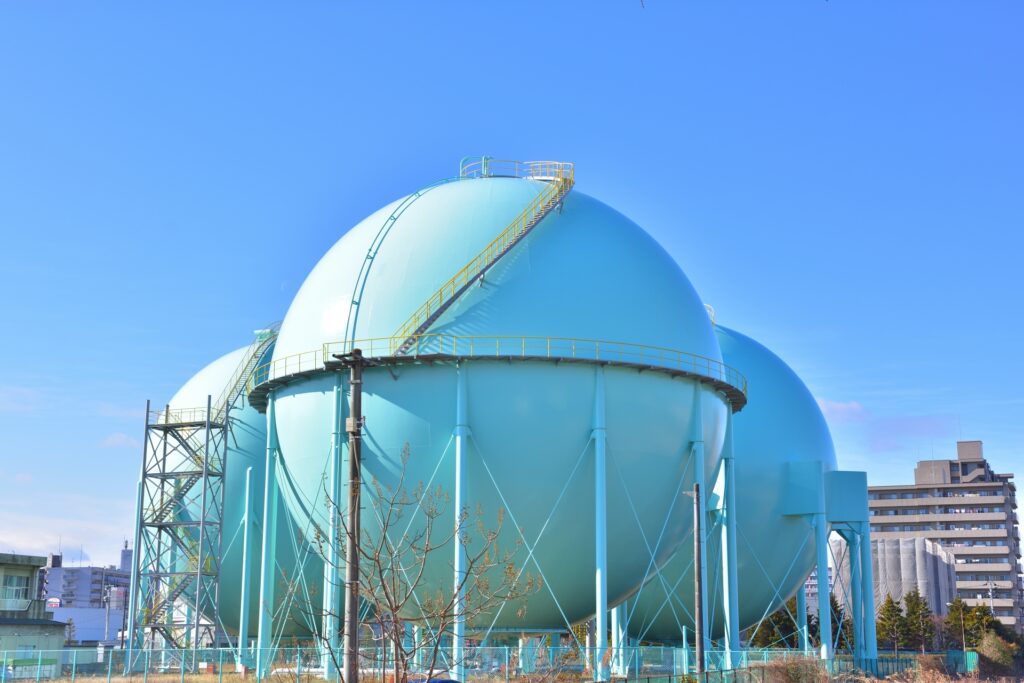 都市ガスのガスタンク