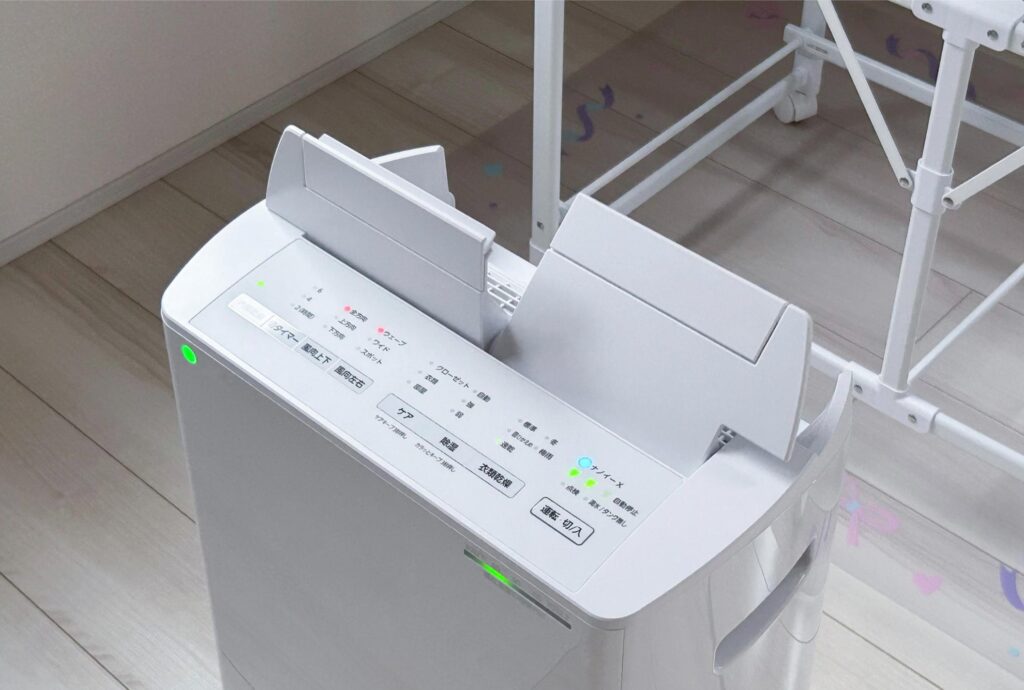 除湿機の操作パネル