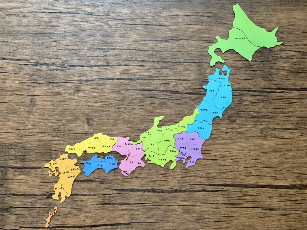 日本地図のパズル