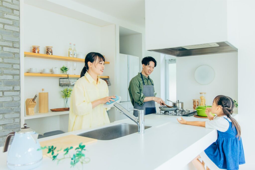 家族の家庭内での電気使用